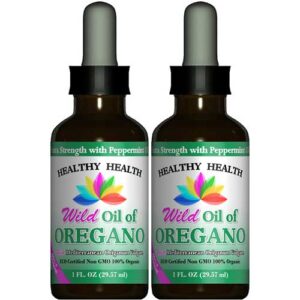 oil of oregano peppermint flavour 2 bottles