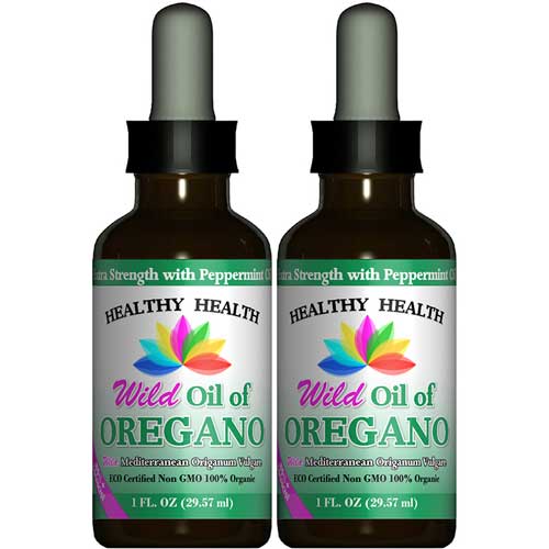 oil of oregano peppermint flavour 2 bottles