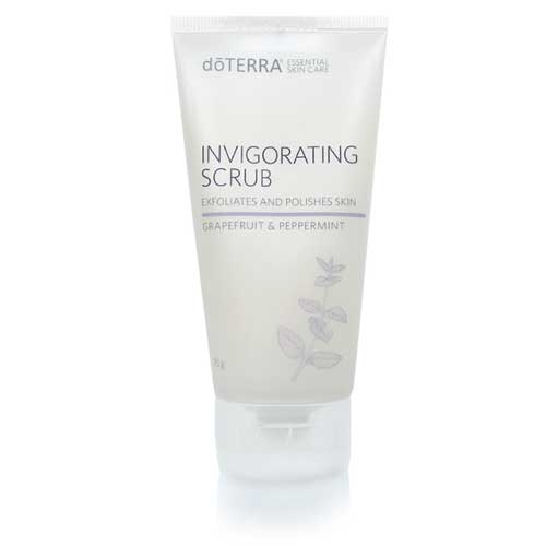 exfoliate your skin with doterra invigorating scrub containing grapefruit and peppermint